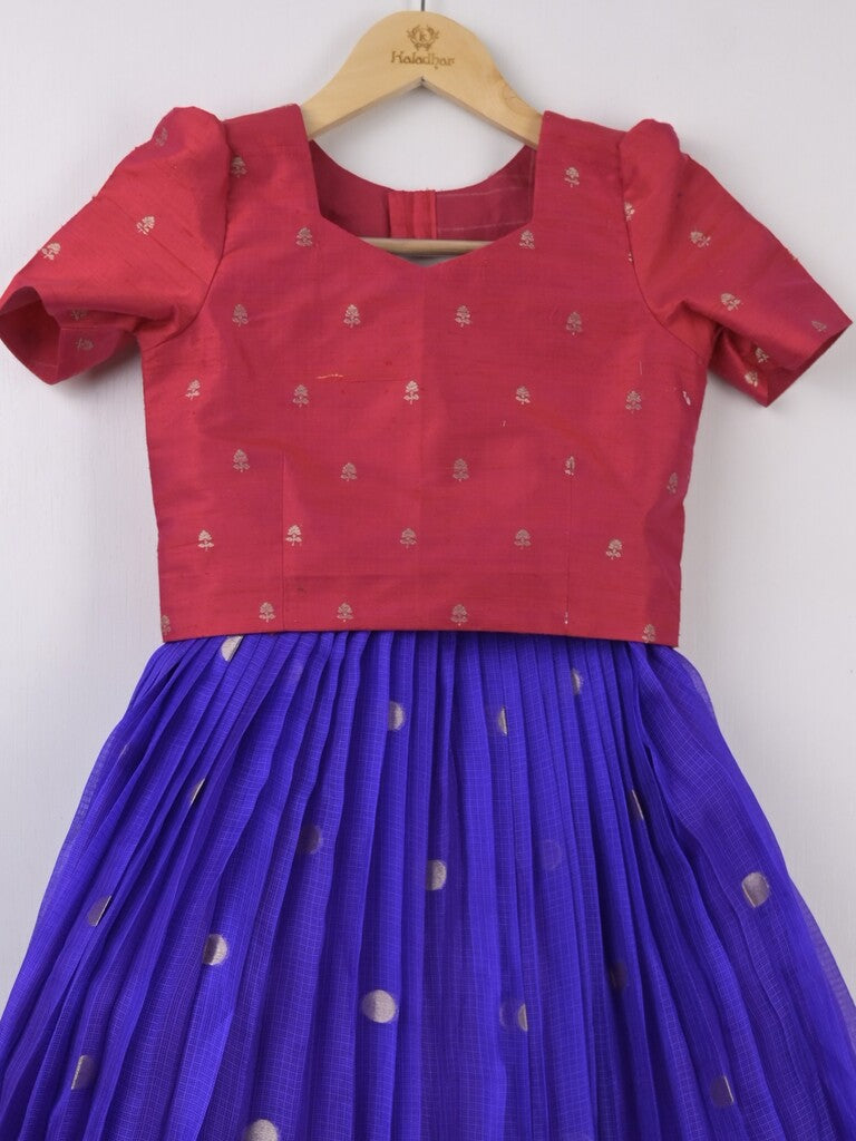 Kota silk lehenga set for kids 11-12 years
