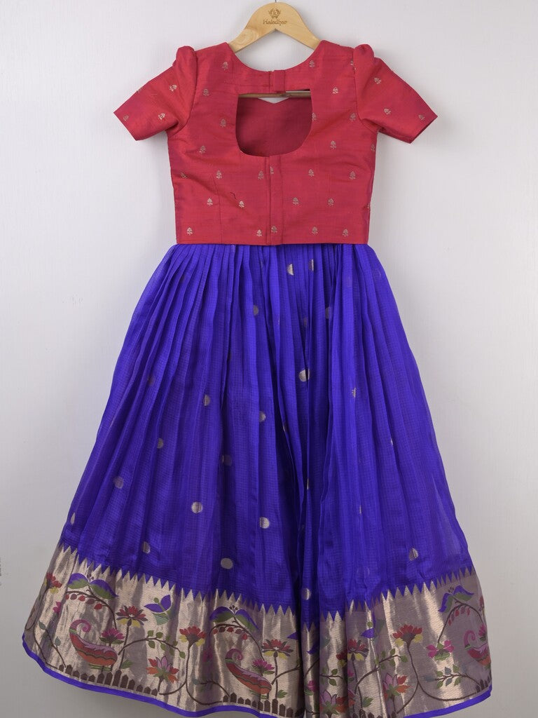 Kota silk lehenga set for kids 11-12 years