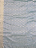 Organza crush fancy saree bluish grey color allover plain & zari border with zari pallu and plain blouse