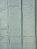 Kora tissue fancy saree light blue color allover zari motifs & zari border with brocade pallu and brocade blouse