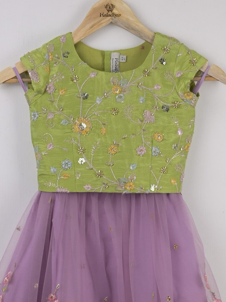 Kids Designer Netted Lehenga Choli Set 4-5 years