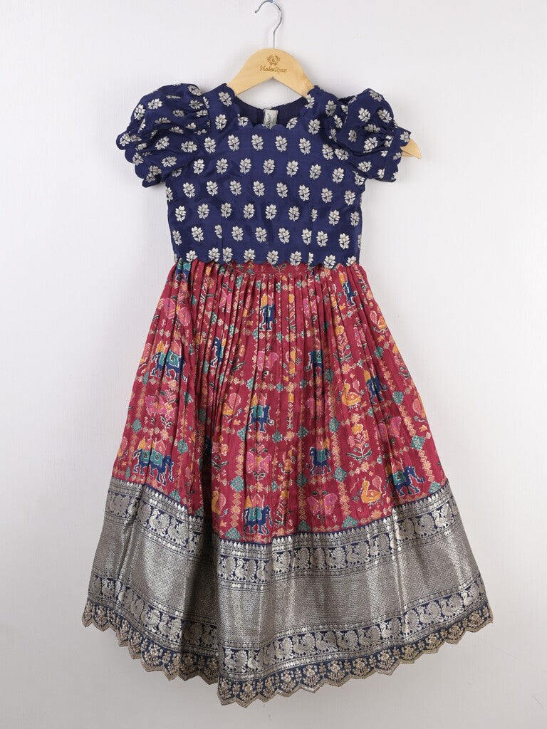 Premium Dola Silk Partywear Lehenga for Little Girls 4-5 years