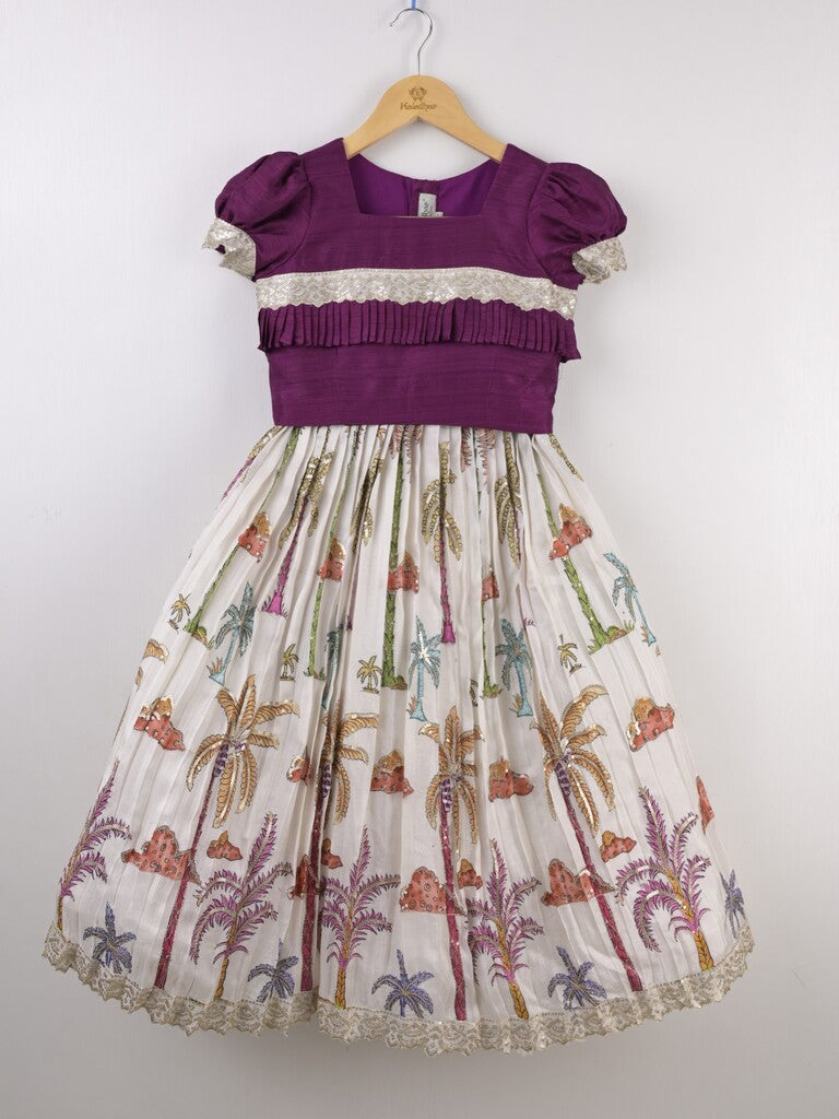 Designer dola silk lehenga set for kids 8-9 years