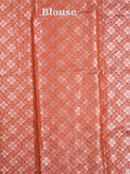 Dupion fancy saree wine color allover zari butis & zari border with zari pallu and contrast blouse