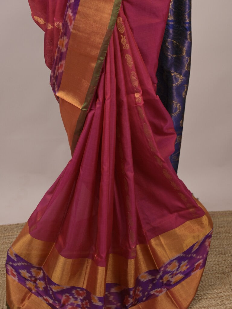 Uppada pattu saree for women | Royal blue | allover zari motifs | party wear