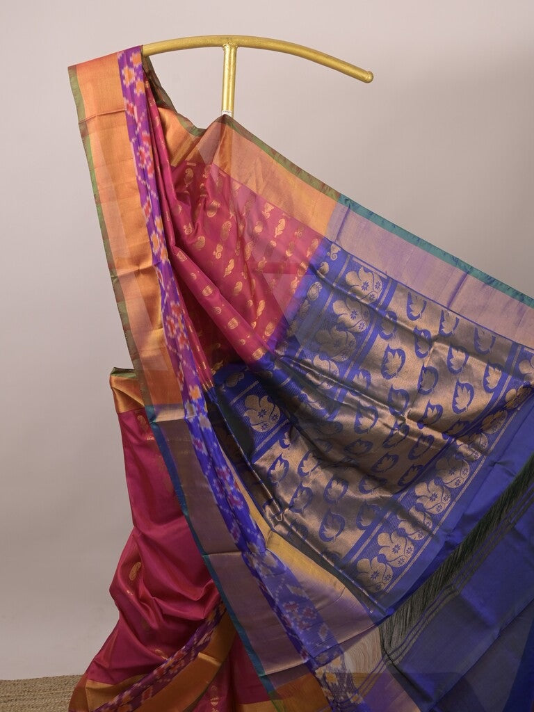 Uppada pattu saree for women | Royal blue | allover zari motifs | party wear