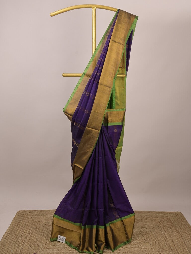 Uppada pattu saree for women | Royal blue | allover zari motifs | party wear