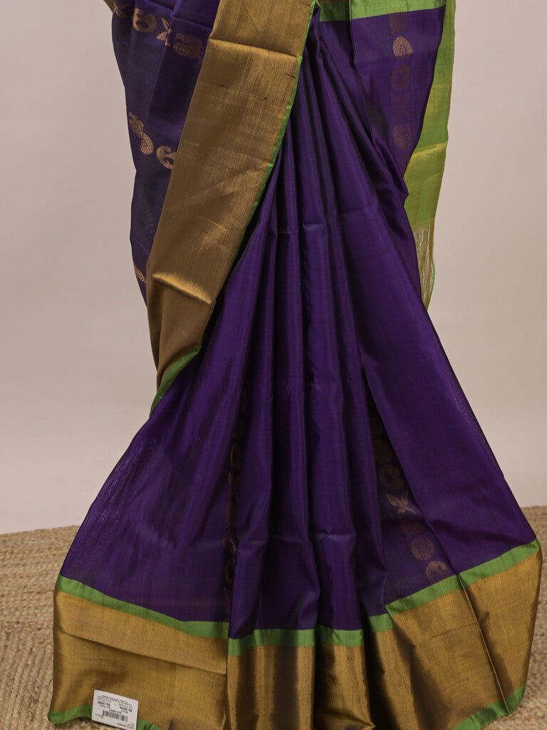 Uppada pattu saree for women | Royal blue | allover zari motifs | party wear