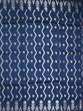 Dupion fancy saree royal blue color allover zari weaves & zari border with zari pallu and contrast blouse