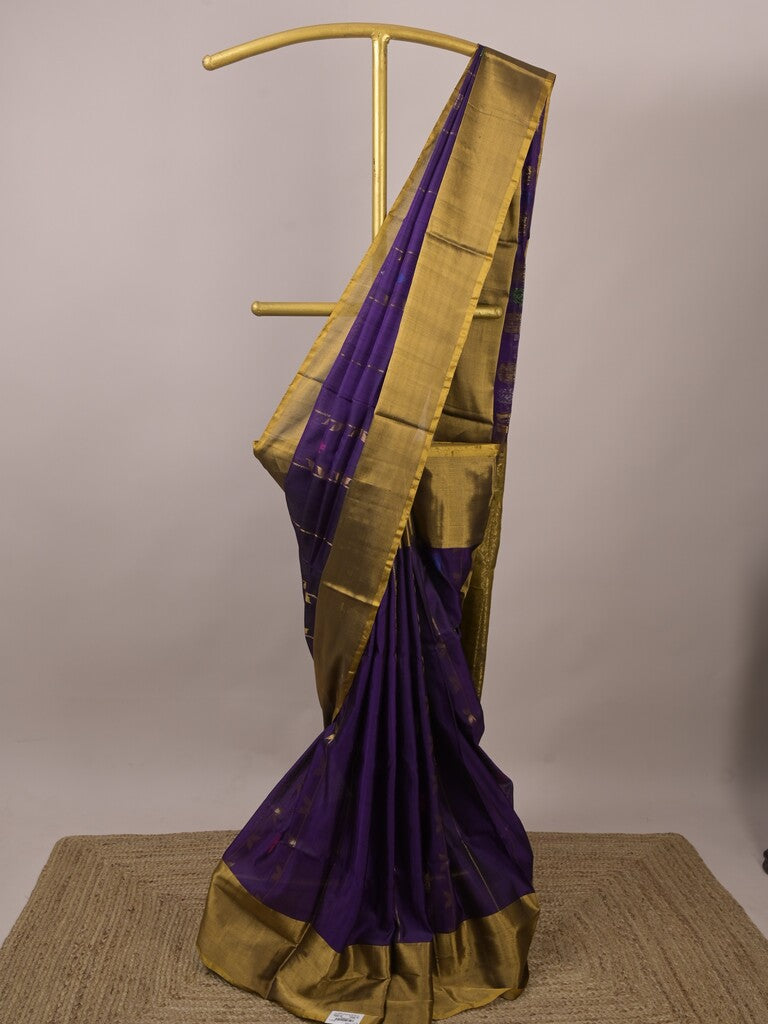 Uppada pattu saree for women | Royal blue | allover zari motifs | party wear
