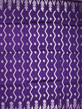 Dupion fancy saree dark blue color allover zari weaves & zari border with zari pallu and contrast blouse
