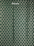 Green mango fancy saree dark pink color allover zari motifs & zari border with brocade pallu and contrast blouse