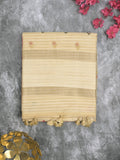 Tussar fancy saree cream color allover prints & small kaddi border with printed pallu and attached plain blouse