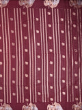 Green mango fancy saree dark brown color allover zari motifs & zari border with brocade pallu and contrast blouse