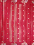 Green mango fancy saree dark pink color allover zari motifs & zari border with brocade pallu and contrast blouse blouse