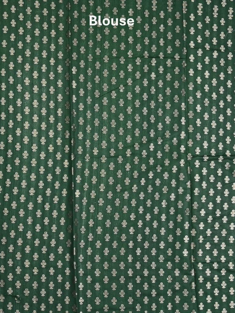 Green mango fancy saree dark pink color allover zari motifs & zari border with brocade pallu and contrast blouse blouse
