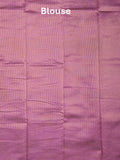 Dupion fancy saree purple color allover motifs & zari border with zari pallu and brocade blouse