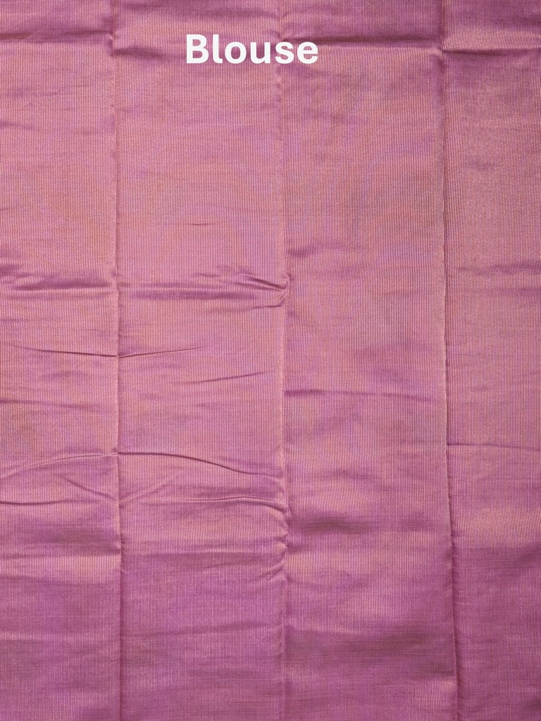 Dupion fancy saree purple color allover motifs & zari border with zari pallu and brocade blouse