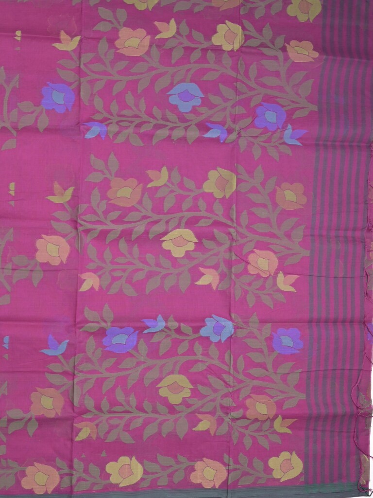 Bengali cotton saree wine color allover weaves and weaving border with weaving pallu