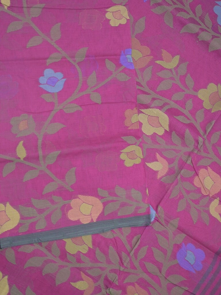 Bengali cotton saree wine color allover weaves and weaving border with weaving pallu