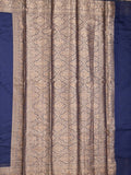 Chanderi fancy saree navy blue color allover plain & zari border with zari pallu and running blouse