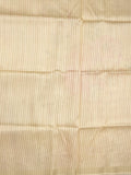 Tussar fancy saree cream color allover prints & small kaddi border with printed pallu and attached plain blouse