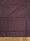Kanchi pattu saree royal blue color allover zari motifs & zari border with rich pallu and contrast plain blouse