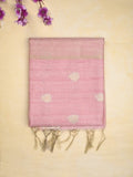 Tussar fancy saree light purple color allover zari motifs & zari border with zari pallu and plain blouse