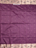 Chanderi fancy saree wine color allover zari motifs & zari border with zari pallu and self blouse