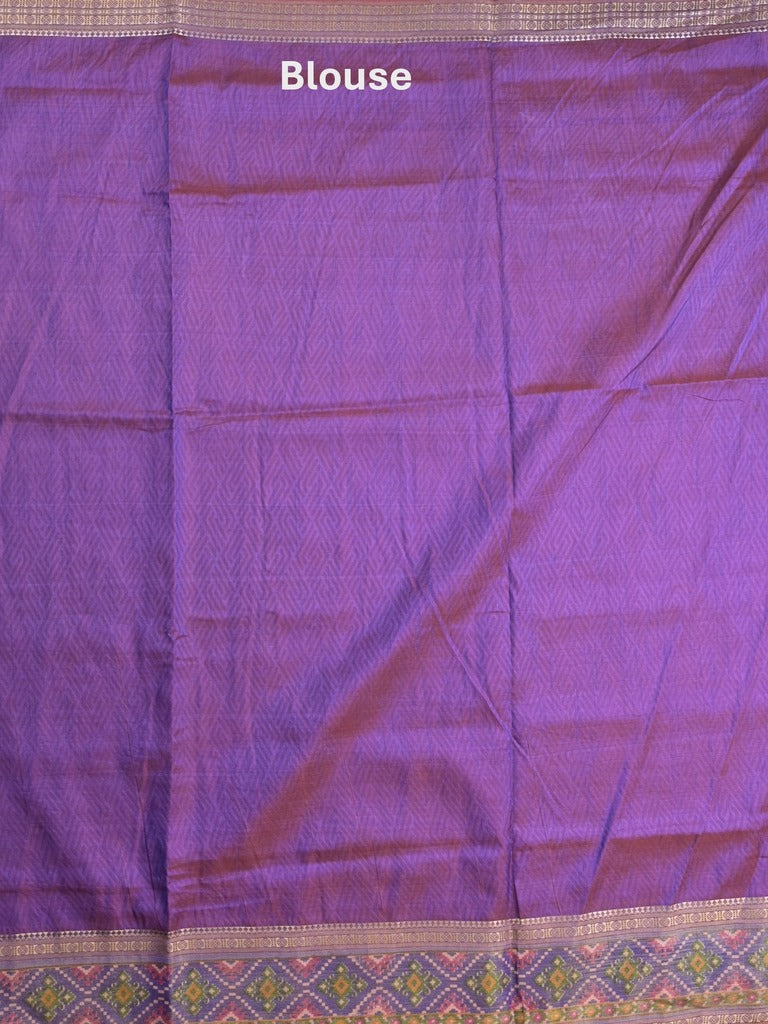 Ikkath fancy saree in pink color allover design with zari border & ikkath pallu and plain blouse