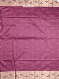 Chanderi fancy saree magenta color allover zari motifs & zari border with zari pallu and self blouse