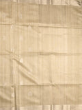 Tussar fancy saree beige color allover zari motifs & zari border with zari pallu and plain blouse