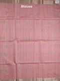 Tussar fancy saree light purple color allover zari motifs & zari border with zari pallu and plain blouse