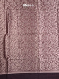 Chanderi fancy saree dark maroon color allover zari motifs & zari border with zari pallu and brocade blouse