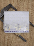 Kota fancy sarees in light blue color allover work with cutwork border and contrast blouse