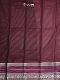 Mangalagiri fancy saree onion pink color allover zari motifs & zari border with zari pallu and contrast blouse