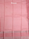 Mangalagiri fancy saree dark wine color allover zari motifs & zari border with zari pallu and contrast blouse