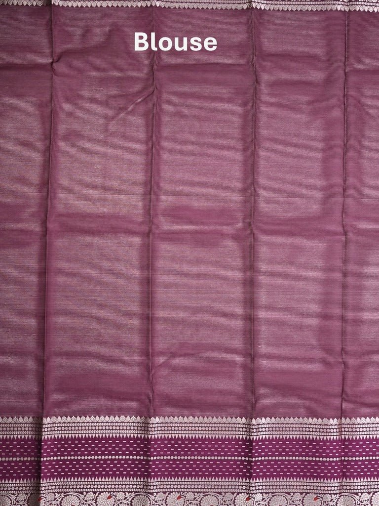 Mangalagiri fancy saree golden yellow color allover zari motifs & zari border with zari pallu and contrast blouse
