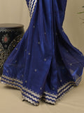 Rocket saree Soft organza saree in blue color
