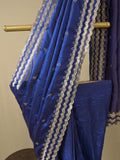 Rocket saree Soft organza saree in blue color