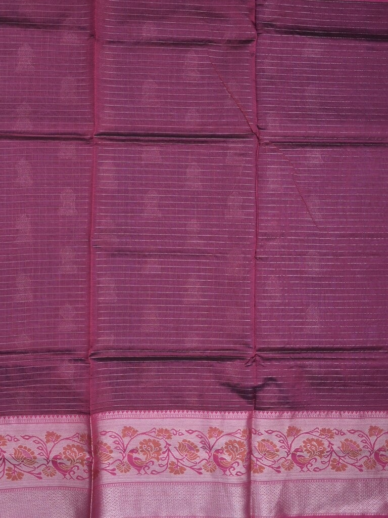 Mangalagiri fancy saree blue color allover zari motifs & zari border with rich pallu and plain blouse