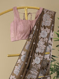 Rocket saree Soft organza saree in blue color