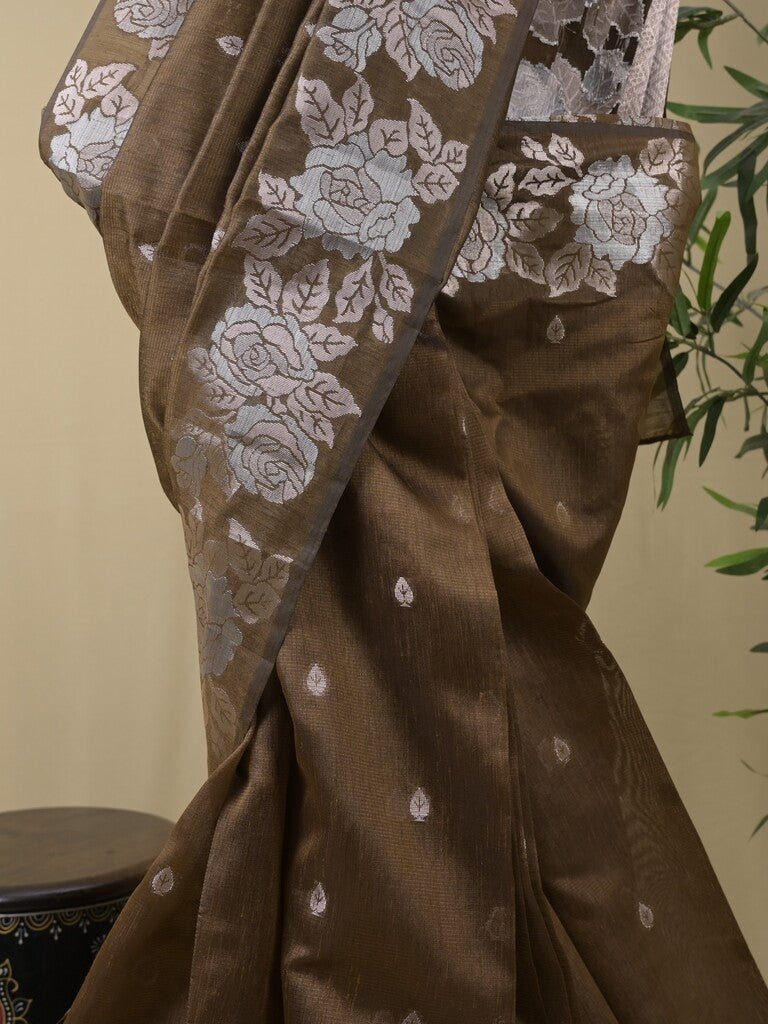 Rocket saree Soft organza saree in blue color