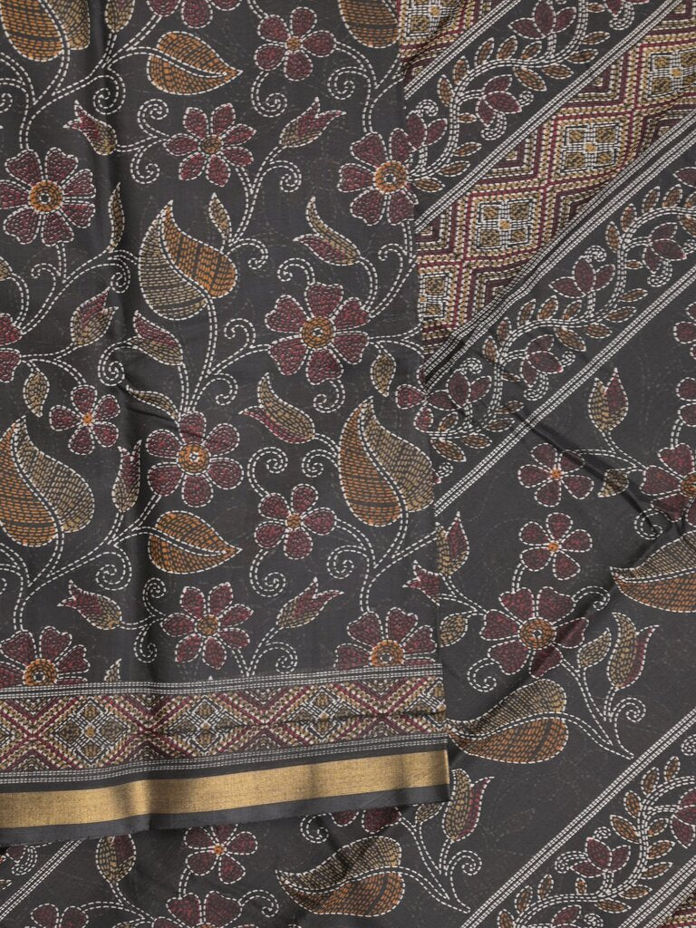 Maheshwari fancy sarees for women | Black | printed | party wear