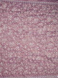 Organza crush fancy saree onion pink color allover embroidery & fancy border with running pallu and attached blouse