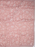 Organza crush fancy saree baby pink color allover embroidery & fancy border with running pallu and attached blouse