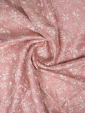 Organza crush fancy saree baby pink color allover embroidery & fancy border with running pallu and attached blouse
