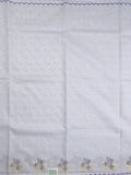 Kota fancy sarees in light blue color allover work with cutwork border and contrast blouse