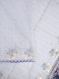 Kota fancy sarees in light blue color allover work with cutwork border and contrast blouse