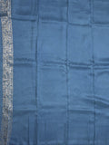 Dola tissue fancy saree light blue color allover zari motifs & zari border with rich pallu and plain self blouse